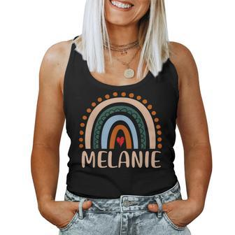 Melanie Name Personalized Rainbow Melanie Women Tank Top - Monsterry AU