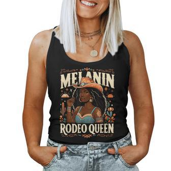 Melanin Rodeo Queen African-American Cowgirl Black Cowgirl Women Tank Top - Monsterry DE