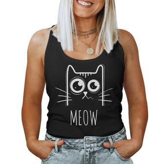 Meow Cat Meow Kitty Cute Cats Mom And Cat Dad Women Tank Top - Thegiftio UK
