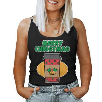 Merry Christmas To Go Hot Coffee For Xmas Christmas Women Tank Top - Monsterry AU