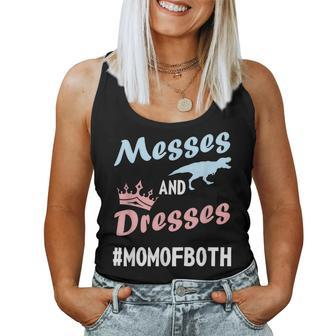 Messes And Dresses Super Cute Mom Of Both Women Tank Top - Monsterry CA