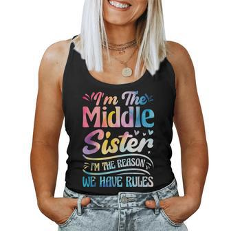 Middle Sister I'm The Reason We Have Rules Matching Women Tank Top | Mazezy AU