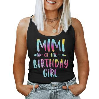 Mimi Of The Birthday For Girl Tie Dye Colorful Bday Girl Women Tank Top - Monsterry