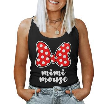 Mimi Mouse Family Vacation Bow Women Tank Top - Monsterry UK