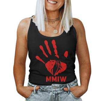 Mmiw Missing Murdered Indigenous Sisters Red Handprint Women Tank Top - Monsterry