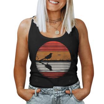 Mockingbird Bird Sunset Retro Style Safari Vintage 70S Women Tank Top - Monsterry DE