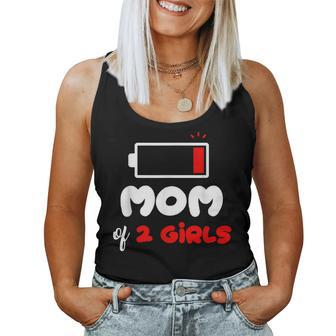 Mom Of 2 Girls 2 Daughters Mommy Of Two Girls Mother Women Tank Top - Monsterry AU