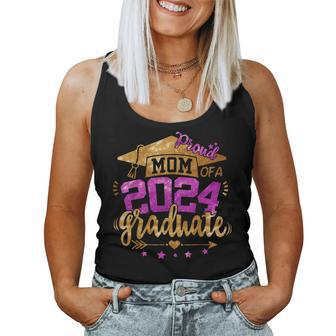 Mom Of A 2024 Graduate Senior 24 College Proud Mother Mama Women Tank Top - Monsterry UK
