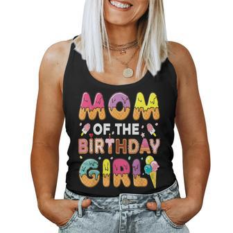 Mom Of The Birthday Bday Girl Ice Cream Birthday Party Women Tank Top | Mazezy