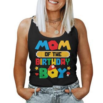 Mom Of The Birthday Boy Game Gaming Mom And Dad Family Women Tank Top - Seseable