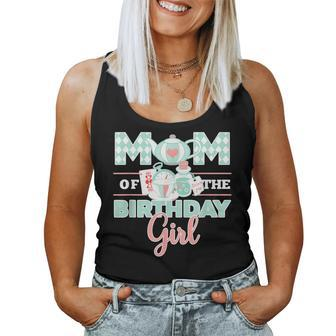Mom Of The Birthday Girl Onederland Pink & Teal Theme Women Tank Top - Monsterry