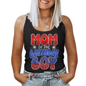 Mom Of The Birthday Spider Web Boy Mom And Dad Family Women Tank Top - Monsterry UK