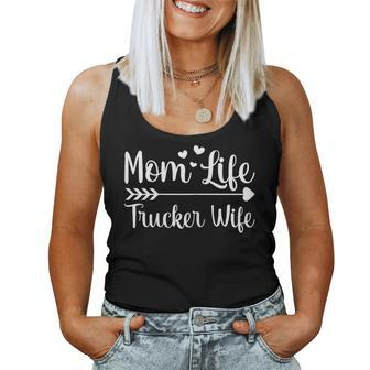 Mom Life Trucker Wife American Trucker Mom Women Tank Top - Thegiftio UK