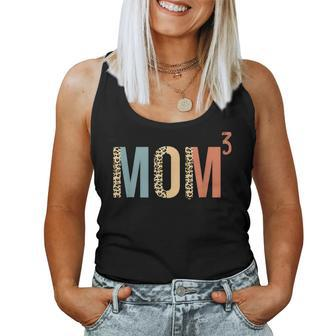 Mom3 Mom Cubed Mother Of Three Mama Of 3 Leopard Women Tank Top - Monsterry CA