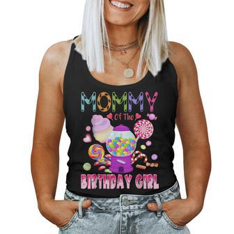 Mommy Of The Birthday Girl Candyland Candy Birthday Women Tank Top - Seseable