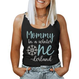 Mommy In A Winter Onederland Mom 1St Birthday Of Girl Women Tank Top - Seseable