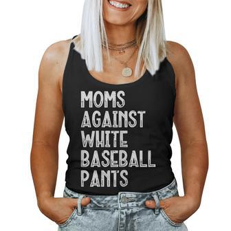 Moms Against White Baseball Pants Mommy Mama Women Women Tank Top - Monsterry