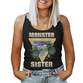Monster Truck Sister Monster Truck Are My Jam Truck Lovers Women Tank Top - Thegiftio UK