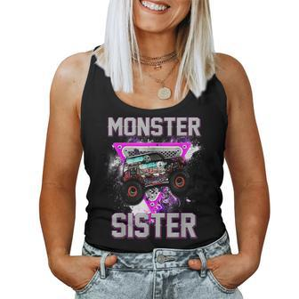 Monster Truck Sister Monster Truck Are My Jam Truck Lovers Women Tank Top - Monsterry CA