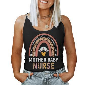 Mother Baby Nurse Leopard Rainbow Rn Registered Nurse Women Tank Top - Monsterry CA