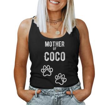 Mother Of Coco Dog Puppy Personalized Name Graphic Women Tank Top - Monsterry