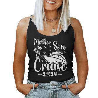 Mother Son Cruise 2024 Family Mom Son Matching Vacation Trip Women Tank Top - Seseable