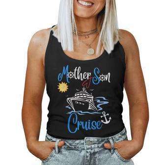Mother Son Cruise 2024 Family Mom Son Vacation Trip Matching Women Tank Top - Thegiftio UK