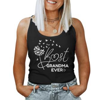 For Grandma Best Grandma Ever Butterfly Women Tank Top - Seseable