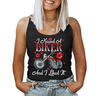Motorcyle Girl Wife I Kissed A Biker And I Liked It Women Tank Top | Mazezy AU