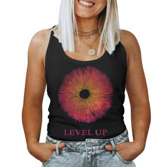 Mushroom Spore Print Level Up Psychedelic Mycology Women Tank Top - Monsterry DE