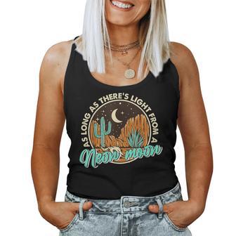 Neon Moon Cactus Country Mountain Vintage Retro Western Cow Women Tank Top - Monsterry