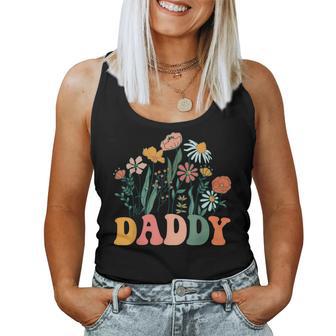 New Daddy Wildflower First Birthday & Baby Shower Women Tank Top - Thegiftio UK