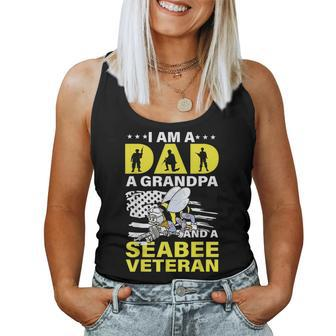Nice Bee I Am Dad A Grandpa And A Seabee Veteran Women Tank Top - Monsterry DE