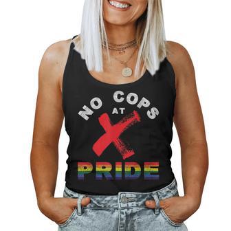 No Cops At Pride Gay Rainbow Pride Flag Lgbtq Ally Awareness Women Tank Top - Monsterry UK