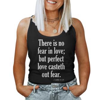 No Fear In Love Perfect Love Casteth Out Fear Kjv 1 Jn 4 Women Tank Top - Monsterry DE