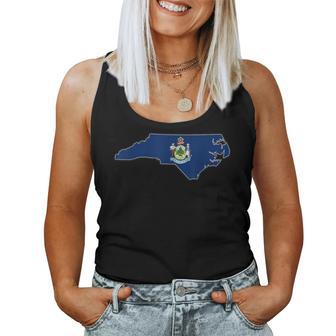 North Carolina State Map Maine Me Flag Roots Women Women Tank Top - Monsterry UK