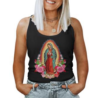 Notre-Dame De Guadalupe Sainte Vierge Marie Avec Col En V Women Tank Top - Cadeauxyz