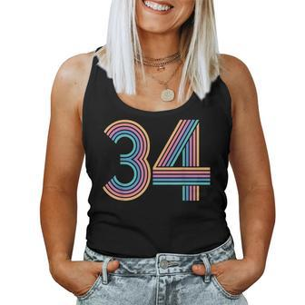 Number 34 Thirty-Four Anniversary & 34Th Birthday Women Tank Top - Monsterry AU