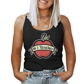 Number One Teacher T Appreciation Day 1 Apple Women Tank Top - Monsterry