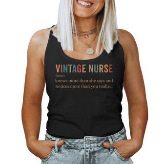 Nurse Vintage Nurse Definition Women Tank Top - Thegiftio UK
