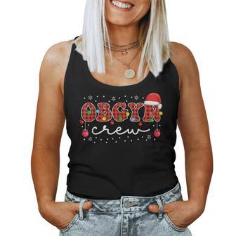 Obgyn Christmas Hat Lights Red Plaid Nurse Medical Assistant Women Tank Top | Mazezy AU