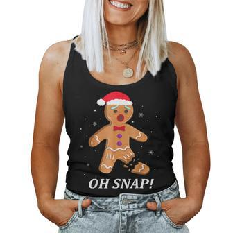 Oh Snap Gingerbread Merry Christmas Cookie Women Women Tank Top - Monsterry DE