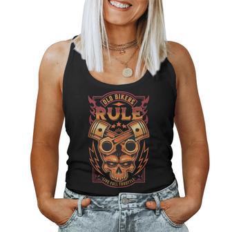 Old Bikers Rule Old Guys Motorcycle Biker Women Women Tank Top - Monsterry CA