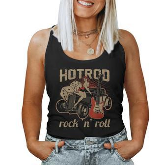 Old Car Rockabilly Hot Rod Rock 'N' Roll Pin-Up Girl Women Tank Top - Monsterry UK