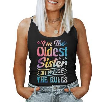 Oldest Sister I Make The Rules Matching Sister Women Tank Top - Thegiftio UK