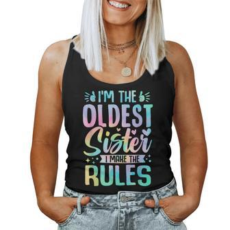 Oldest Sister I Make The Rules Matching Sister Women Tank Top - Monsterry