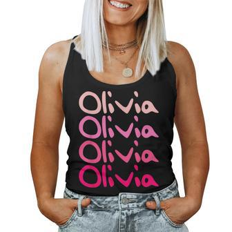 Olivia First Name-D Boy Girl Baby Birth-Day Women Tank Top - Seseable