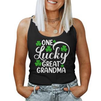 One Lucky Great Grandma St Patrick's Day Shamrocks Women Tank Top - Seseable