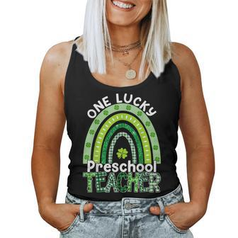 One Lucky Preschool Teacher St Patrick's Day Teacher Women Tank Top - Seseable
