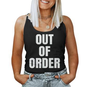 Out Of Order Sarcastic Women Tank Top - Monsterry DE